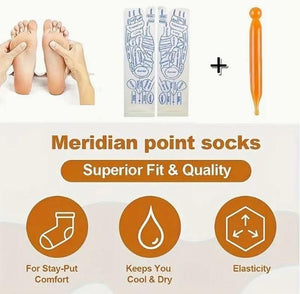 Acupressure Reflexology Socks - Get FREE Massage Stick