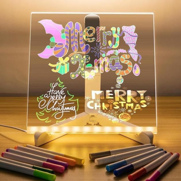 3D LED Acrylic Writing pad With Color Markers -