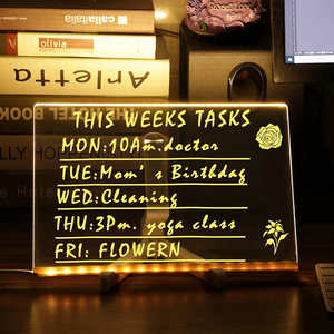 3D LED Acrylic Writing pad With Color Markers -