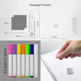 3D LED Acrylic Writing pad With Color Markers -