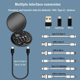Portable Charging, Transmission & Data Storage Kit with Multiple Connectors & Sim Card Slots for iOS and Android Devices