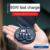 Portable Charging, Transmission & Data Storage Kit with Multiple Connectors & Sim Card Slots for iOS and Android Devices