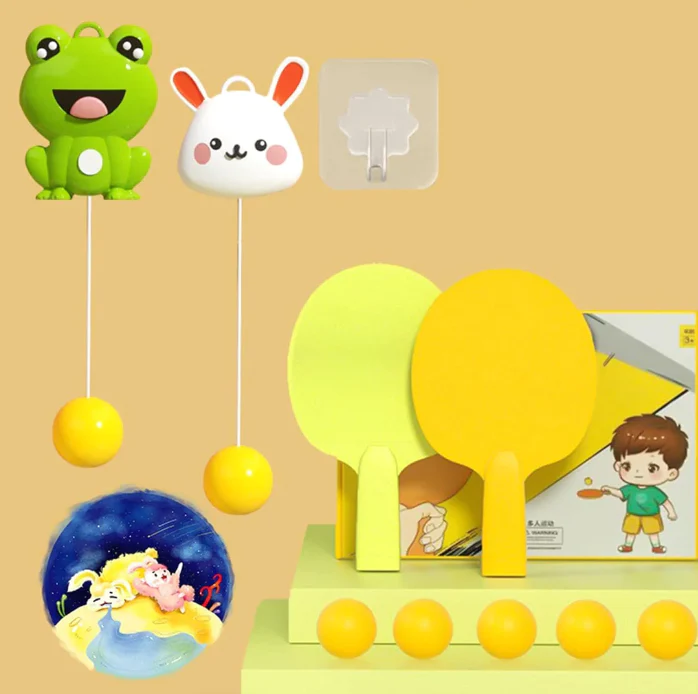 INDOOR HANGING TABLE TENNIS TRAINER SET - PROMOTES SCREEN-FREE FUN