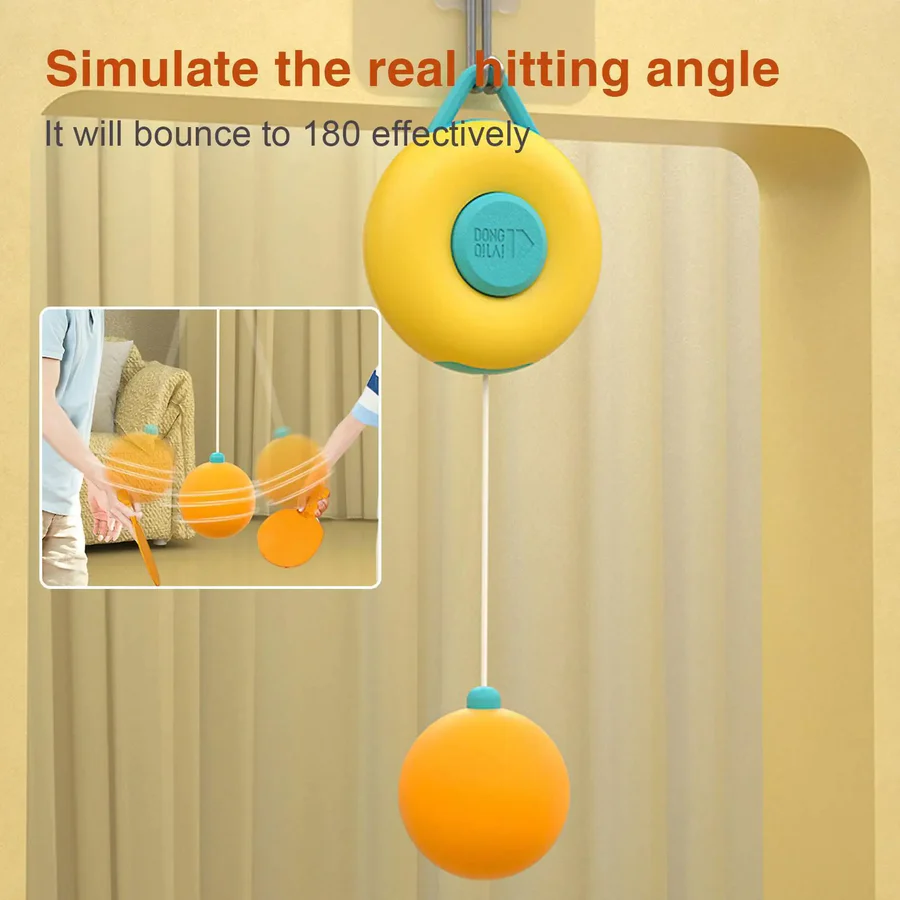 INDOOR HANGING TABLE TENNIS TRAINER SET - PROMOTES SCREEN-FREE FUN