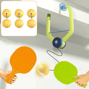INDOOR HANGING TABLE TENNIS TRAINER SET - PROMOTES SCREEN-FREE FUN