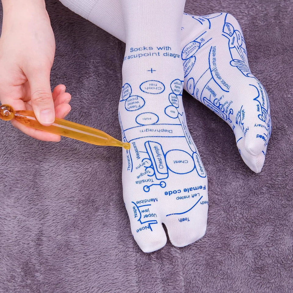 Reflexology Foot Massage Socks - Get  FREE Massage Stick