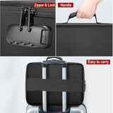 PORTABLE PREMIUM DOCUMENT ORGANIZER BAG WITH CODE LOCK - BEST FOR TRAVEL, HOME, OFFICE