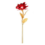 24K Gold Plated Red Rose Flower With Love Stand -   Best Valentine's Day Gift