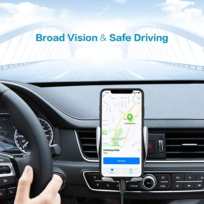 Wireless Car Charger - Fast Charging With Smart Sensor Control