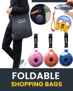 FOLDABLE & PORTABLE BAG FOR SHOPPING, TRAVELLING & OUTDOOR ACTIVITIES (SET OF 2)